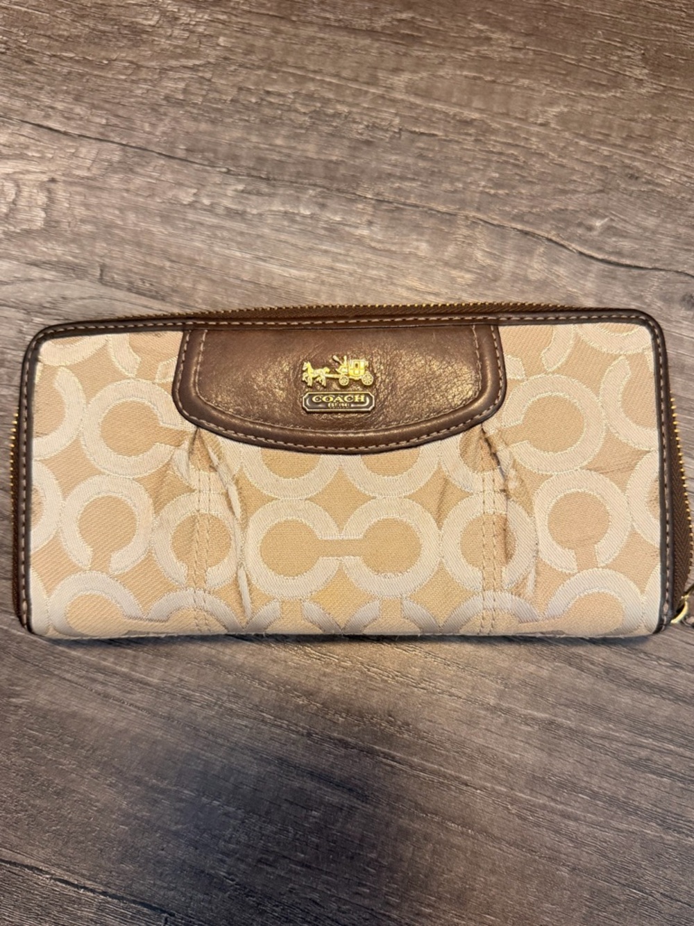Coach Madison Op art Zip Wallet